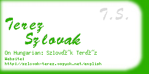 terez szlovak business card